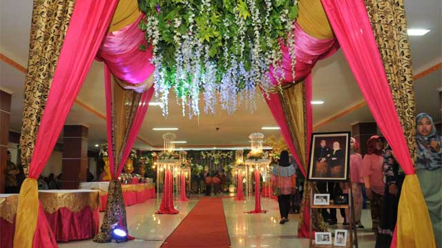 Dekorasi Gazebo Wedding di GOR Tanjung Duren